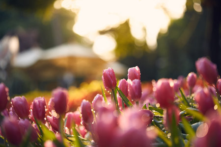 The beautiful Tulip flowers.
