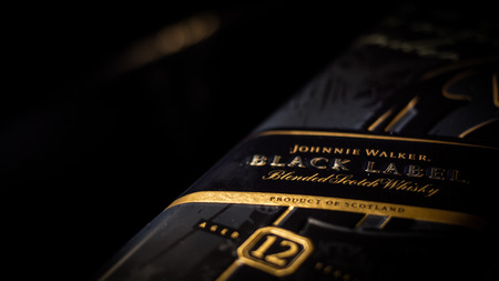 Drinks black label alcoholのeditorial素材