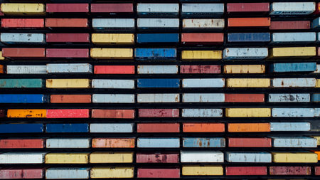 Industrial port with containers.