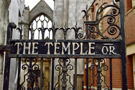 Gate of old templar knight church that  is nothing more than a ruin, but it is still magnificent and beautiful.The historic Temple Church is  in central Bristol. Also known as the Church of the Holy Cross.の写真素材