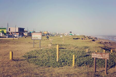 A beach at the North of the coastal city of Mar del Plata, Argentina.のeditorial素材
