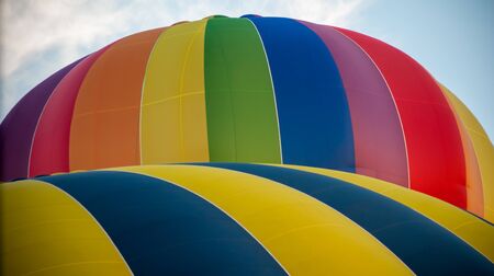 Close-up of a very colorful hot air balloons in 2016 Bristol Ballon Festivalの写真素材