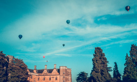 Bristol, UK - August 13, 2016: The Bristol International Balloon Fiesta 2016, showing the mass...