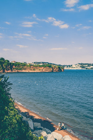26th July 2018-Torquay, Devon, England, UK : Torquay Devon marina with boats and yachts on beautiful...