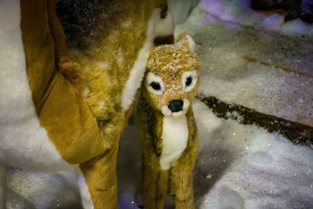 Lacock, Chippenham,UK - December 16, 2018: Winter Wonderland display in Whitehall garden centre, near Lacock in Wiltshire,  England.のeditorial素材