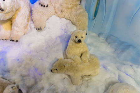 Lacock, Chippenham, UK - December 16, 2018: Winter Wonderland display in Whitehall garden centre, near Lacock in Wiltshire,  England.のeditorial素材