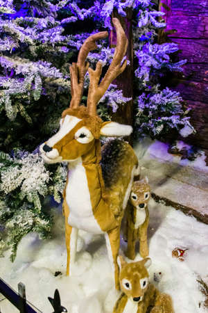 Lacock, Chippenham,UK - December 16, 2018: Winter Wonderland display in Whitehall garden centre, near Lacock in Wiltshire,  England.のeditorial素材