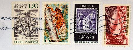 French stamp from France (in European Union)の写真素材