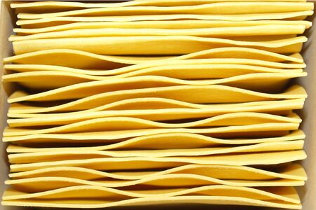 Italian lasagne pasta with mozzarella chees, tomato and aubergineの写真素材