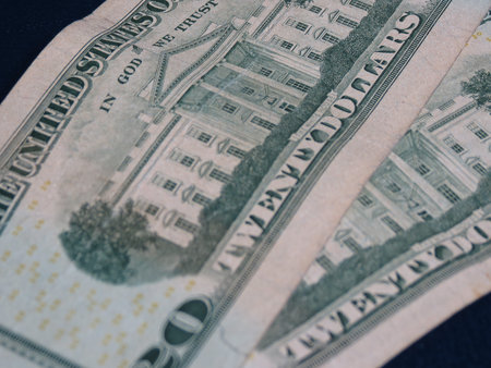 US dollar banknotes - twenty-dollar bill featuring President Andrew Jackson  1829-1837  on the front...