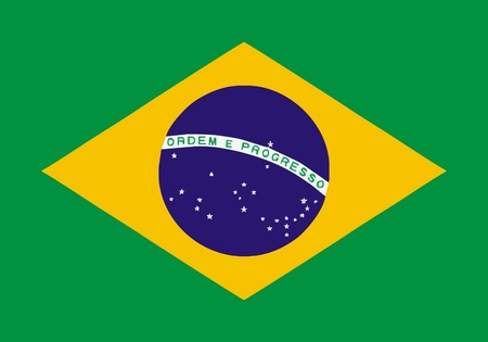 Brasil flag icon - isolated vector illustrationのイラスト素材