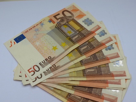 Euro  EUR  banknotes - legal tender of the European Unionの写真素材
