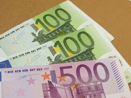 Euro  EUR  banknotes - legal tender of the European Unionの写真素材
