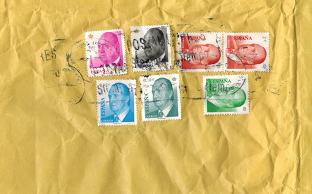 SPAIN - 2 JUNE 2014 - King Juan Carlos abdicates. His portraits will no longer appear on Spanish postage stampsのeditorial素材