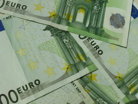 100 Euro (EUR) banknotes - legal tender of the European Union