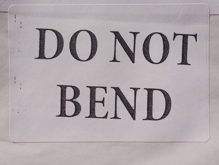 do not bend - warning labelの写真素材