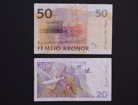 Swedish currency SEK from Swedenの写真素材