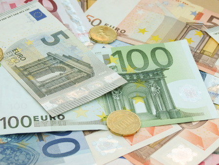 Euro (EUR) banknotes - legal tender of the European Unionの写真素材