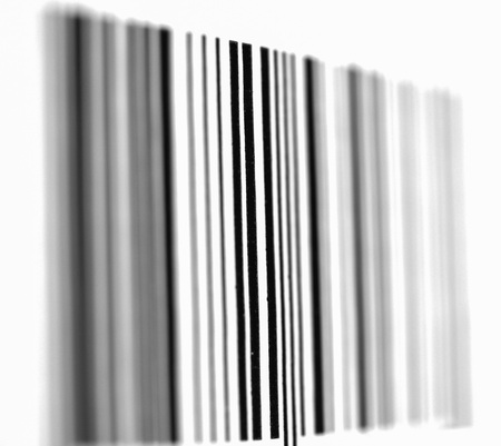 Detail of a bar code for product identificationの写真素材