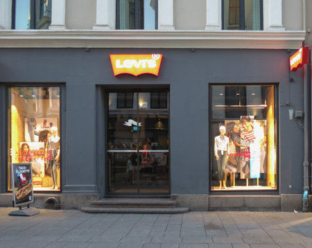 OSLO, NORWAY - CIRCA AUGUST 2017: store front of Levi s brand store in stores
