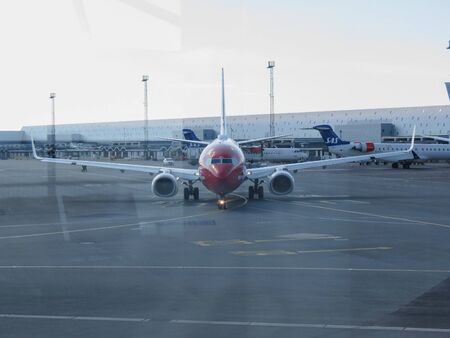 COPENHAGEN, DENMARK - CIRCA JULY 2019: Norwegian Boeing 737 during taxiのeditorial素材