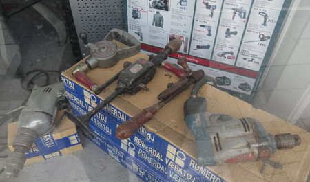 COPENHAGEN, DENMARK - CIRCA AUGUST 2017: drills on display for sale