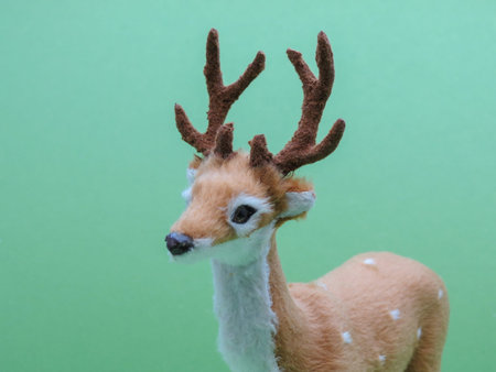 roe deer (Capreolus capreolus) animal of phylum Chordata, class Mammalia (mammals) - miniature reproduction useful as Christmas decoration or child toyの写真素材