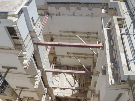 aerial view of a construction site in Valletta, Malta