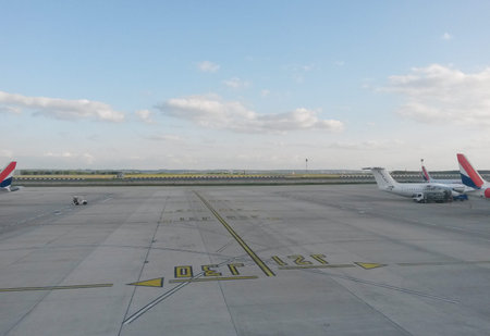 PARIS, FRANCE - CIRCA MAY 2015: Charles De Gaulle airport