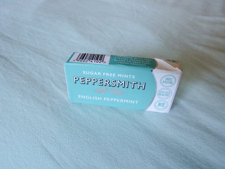 HORAM, EAST SUSSEX, UNITED KINGDOM - CIRCA SEPTEMBER 2020: Peppersmith sugarfree mints boxのeditorial素材