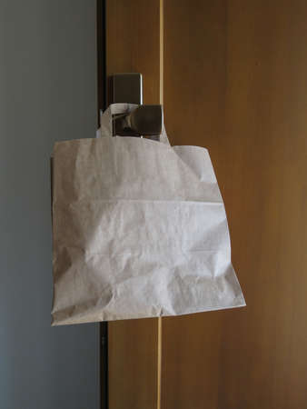 a paper carrier or shopping bag for goodsの写真素材