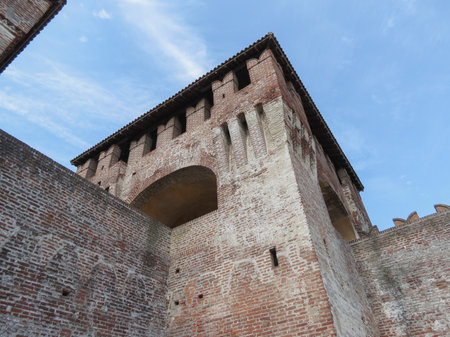 Rocca Sforzesca di Soncino (translated Soncino's Sforza Fortress) in Soncino, Italyのeditorial素材