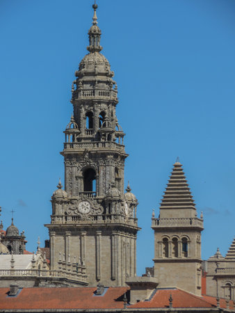 Archcathedral Basilica in Santiago de Compostela, Spainの写真素材