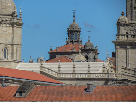 Archcathedral Basilica in Santiago de Compostela, Spainの写真素材