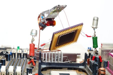 computer repair or processor upgradeの写真素材