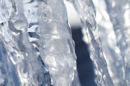winter scene and landscape with ice and snow