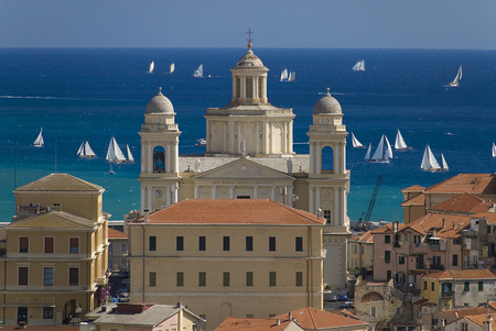 Imperia,Liguria,Italy 8-12 September 2010 16 Race Vele Epoca di Imperia Trofeo Panerai;old yachts in raceのeditorial素材