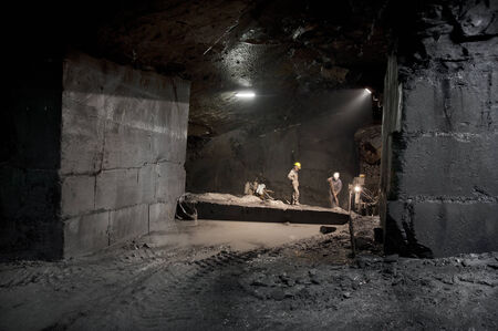 a mine of slate near Genoa, Fontanabuona Valley, tipical ligurian stoneのeditorial素材