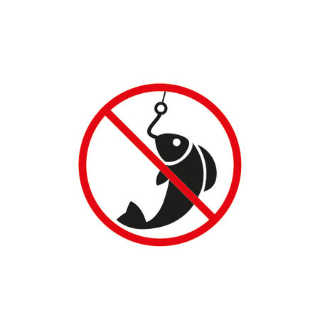 Prohibition sign. Black forbidden symbol in red round shapeのイラスト素材