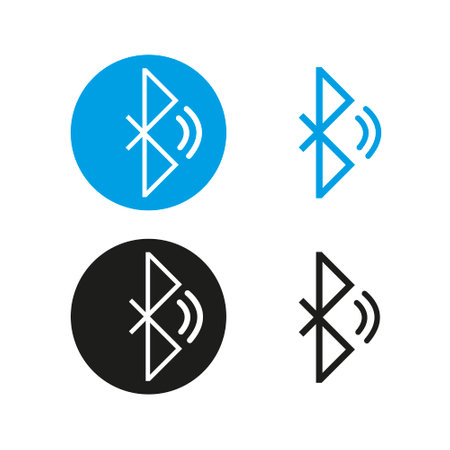 Bluetooth Icon flat line symbol set.のイラスト素材