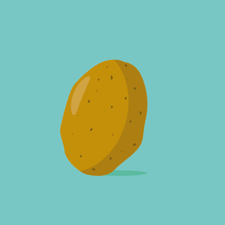 Potato vector illustration in flat style. Isolated on blue background.のイラスト素材