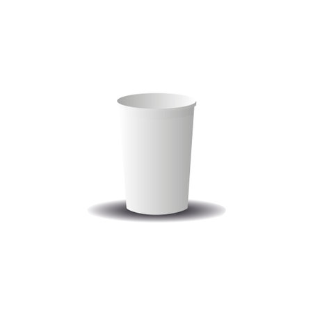 White Paper Coffee and tea Cup isolated. Vector Illustrationのイラスト素材