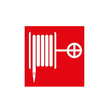 Extinguishing a fire hose symbol on the old labelのイラスト素材