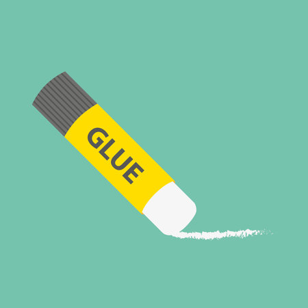 Illustration of a tube of glue with the word Glueのイラスト素材