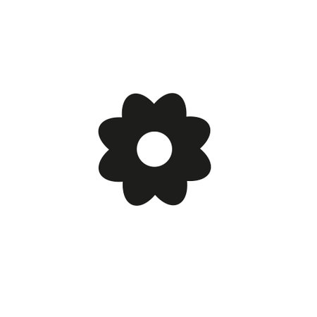 Flower icon in flat style. Flower vector illustration on white isolated background. Floral business concept.のイラスト素材