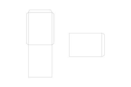 C4 envelope mockup a4 white template cut sizeのイラスト素材