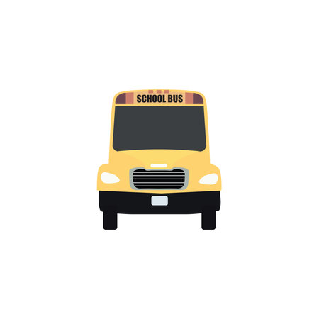School Bus Vector Illustration on a White Background