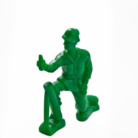 toy soldier isolated on whiteの写真素材
