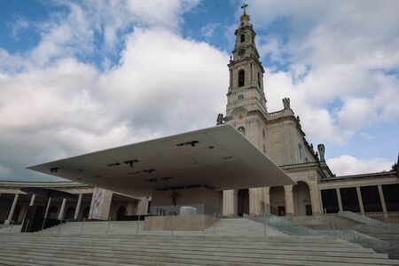 Perspective view of famous fatima church catholic,our lady of portugal, religionの写真素材