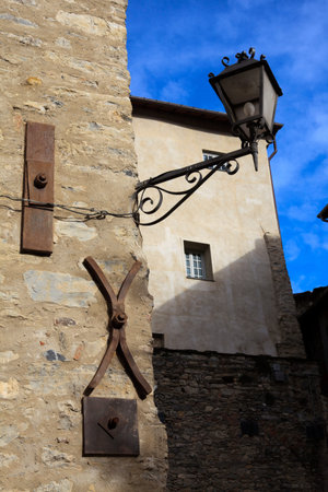 Triora (IM), Italy - February 15, 2017: Old houses in The witches village of Triora, Imperia,...